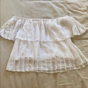 White off the shoulder top